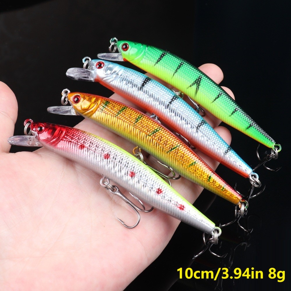 56pcs Minnow Fishing Lure Kit Plastic Bait Artificial Bait Dives Hard Bait - Image 3