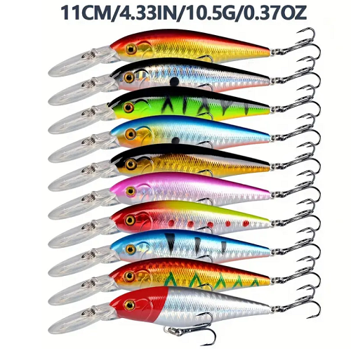56pcs/set Lot Mixed Bionic Fishing Lures Minnow Hard Artificial Bait Crankbait - Image 2