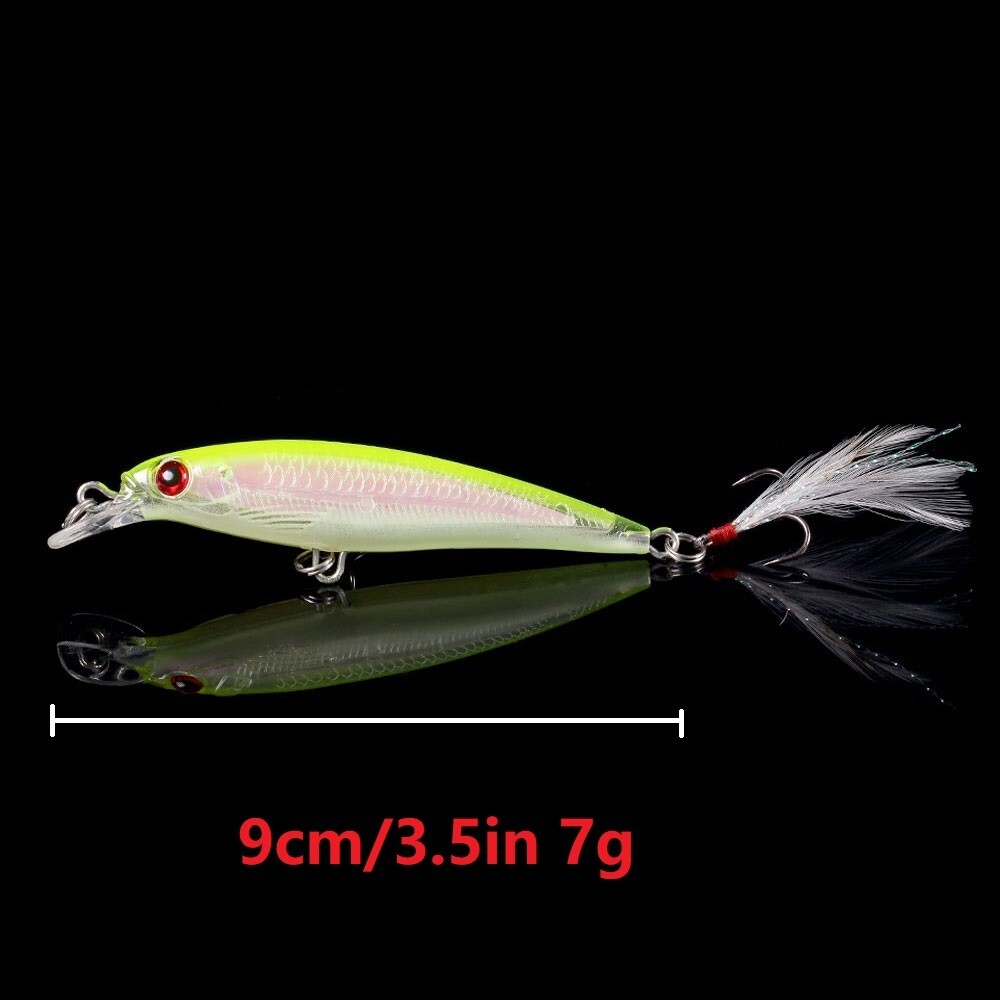 10pcs Kinds of Fishing Lures Crankbaits Hooks Minnow Baits Tackle Crank - Image 4