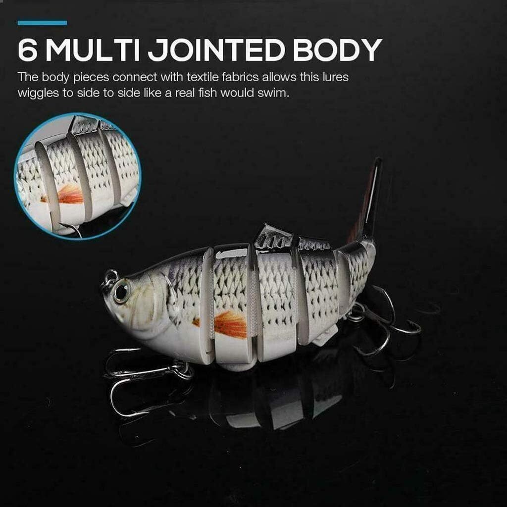 Lifelike swimbait crankbait fishing lures 5 pack lot tackle box multi jointed - Image 2