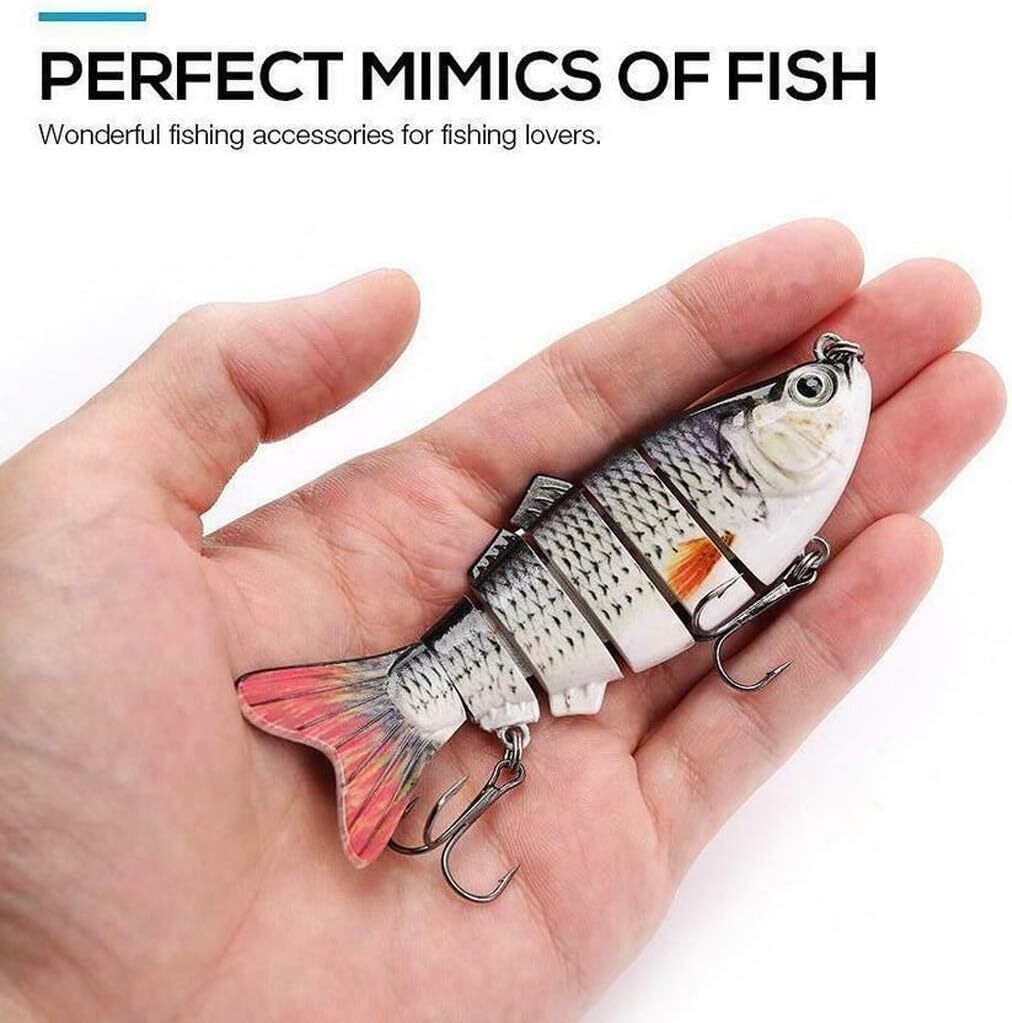 Lifelike swimbait crankbait fishing lures 5 pack lot tackle box multi jointed - Image 4