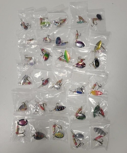 30 PCS Fishing Lures Metal Spinner Baits Bass Tackle Crankbait Trout Spoon Trout - Image 2