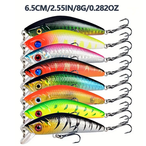 56pcs/set Lot Mixed Bionic Fishing Lures Minnow Hard Artificial Bait Crankbait - Image 4