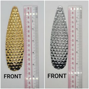 Multi Pack 18 of 3 Each Fishing Flutter Spoon Hex Silver and Gold Finish Brass