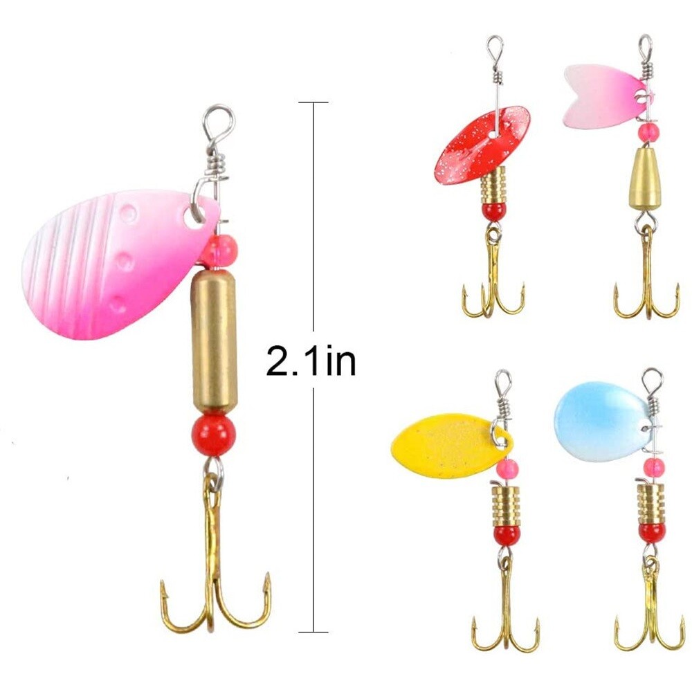 Lot of 30 Trout Spoon Metal Fishing Lures Spinner Baits Bass Tackle Colorful NEW - Image 2