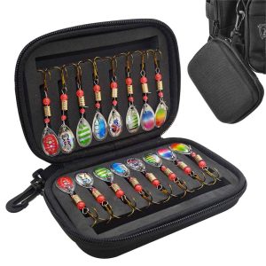 Fishing Lure Metal Spinner Bait Bass Tackle Crankbait Spoon Trout Bass 16Pcs/set