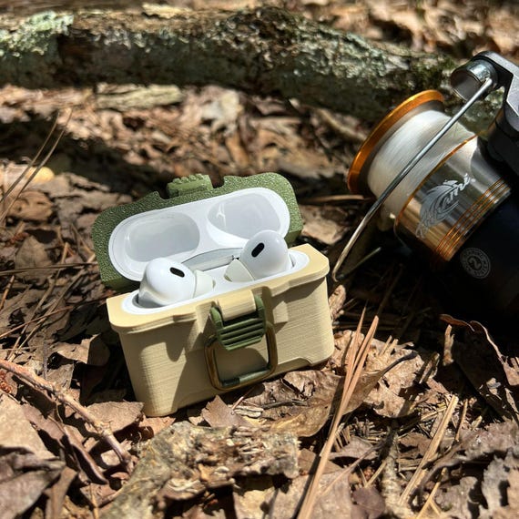 Fishing Tackle Box AirPods Pro 1&2 Case - Outdoor Angler Edition - Secure Latch Design - Fishing Lover - Bass fishing - Angler Gift - Image 3