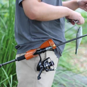 Alternative view of Leather Fishing Rod Holster For Belt | Fly Fishing Pole Holder | Lure Fishing Rod Holder