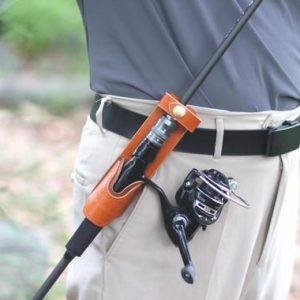 Leather Fishing Rod Holster For Belt | Fly Fishing Pole Holder | Lure Fishing Rod Holder