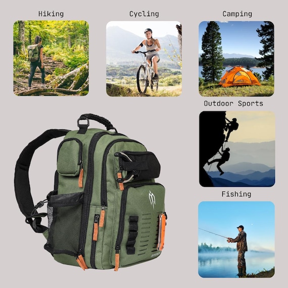 RIVOCK Fishing Tackle Backpack: Insulated Cooler, 2 Tackle Boxes, Hydration Bladder, Rod Holders - Image 5