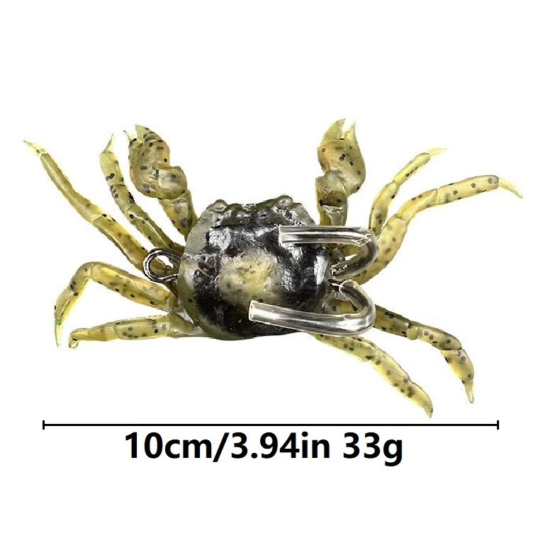 12pcs Artificial Crab Lure - 3D Simulation Crab Soft Bait With Sharp Hook - Image 2