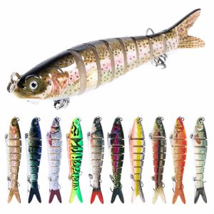 Alternative view of 10PCS Lot Multi Jointed Bait 8-Segment Fishing Lures Swimbait Bionic Wobbler