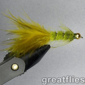 1 dozen (12) - Woolly Bugger - OLIVE - Bead Head