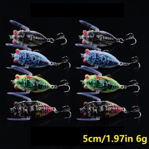 Alternative view of 8pcs Cicada Topwater Fishing Lures Plastic Hard Bait Bionic Artificial Bait