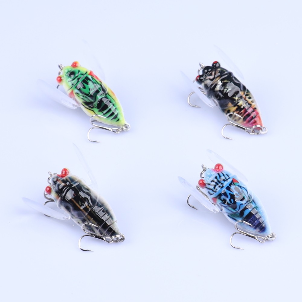 8pcs Cicada Topwater Fishing Lures Plastic Hard Bait Bionic Artificial Bait - Image 5
