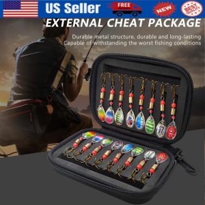 Alternative view of Fishing Lure Metal Spinner Bait Bass Tackle Crankbait Spoon Trout Bass 16Pcs/set