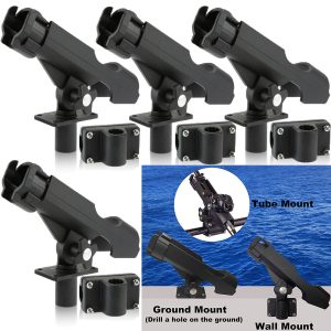 2~6 Pack Adjustable Boat Fishing Pole Rod Holder For Kayak Boat Side Rail Mount