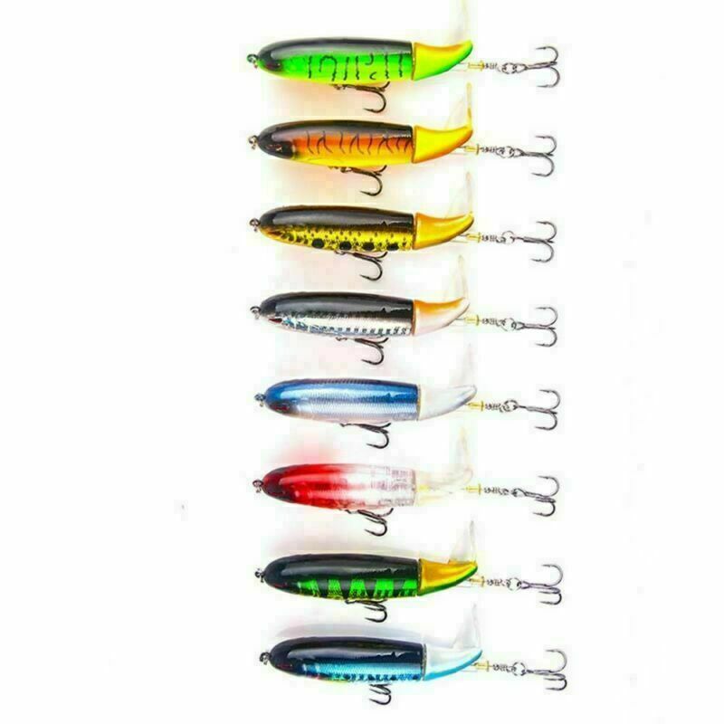 10ps Fishing Lures bait Whopper Plopper Topwater Floating Rotating Tail for Bass - Image 2