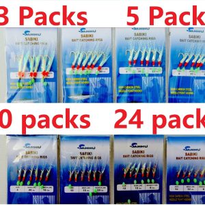 Sabiki Bait Rigs 6 Hooks Saltwater Fishing Lure Size:2/0,1,2,4,6,8,10,12,14- 417