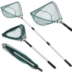 Alternative view of 82" Fishing Landing Net Telescopic Folding Alum Handle 3 Section Extending Pole