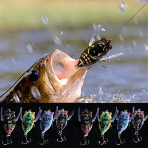 8pcs Cicada Topwater Fishing Lures Plastic Hard Bait Bionic Artificial Bait