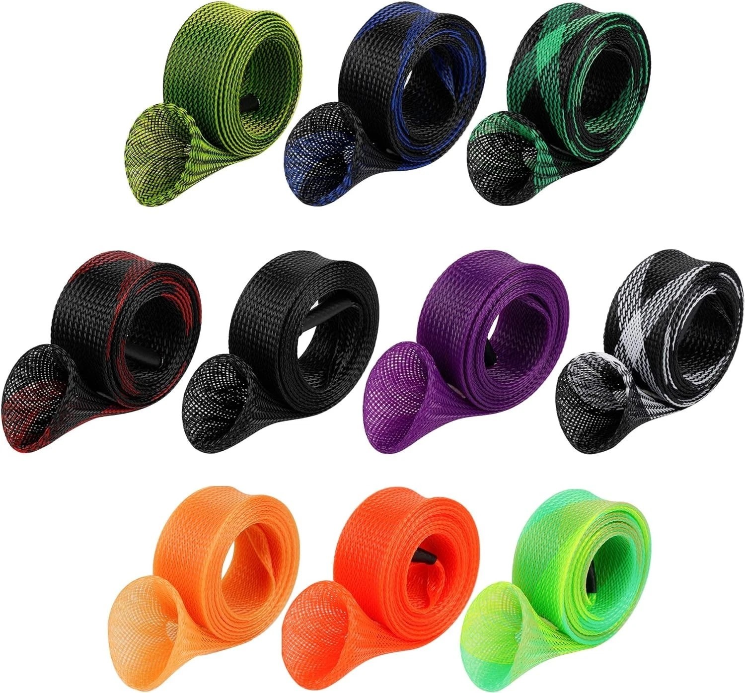 10Pcs Fishing Rod Sleeves Sock Cover – Casting/Spinning Rod Glove Protector