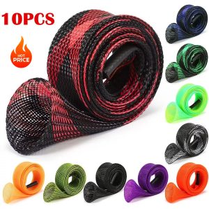 Alternative view of 10Pcs Fishing Rod Sleeves Sock Cover – Casting/Spinning Rod Glove Protector