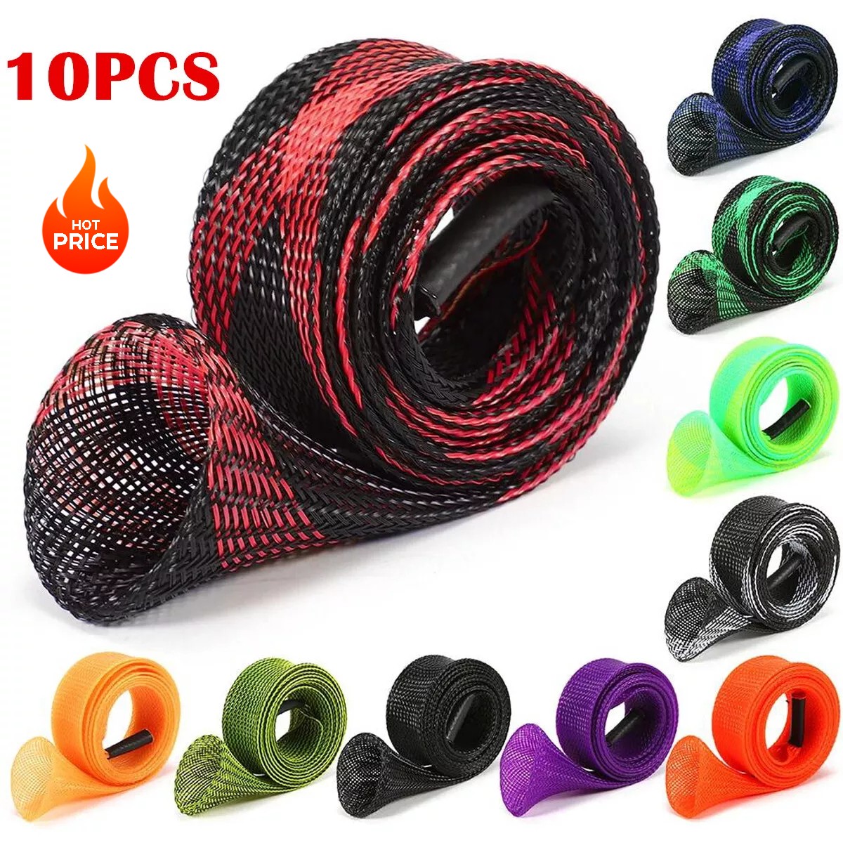 10Pcs Fishing Rod Sleeves Sock Cover – Casting/Spinning Rod Glove Protector - Image 2