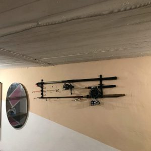 Alternative view of 1Pair Fishing Rod Storage Rack, Horizontal Wall Mount Fishing Pole Holder Storag