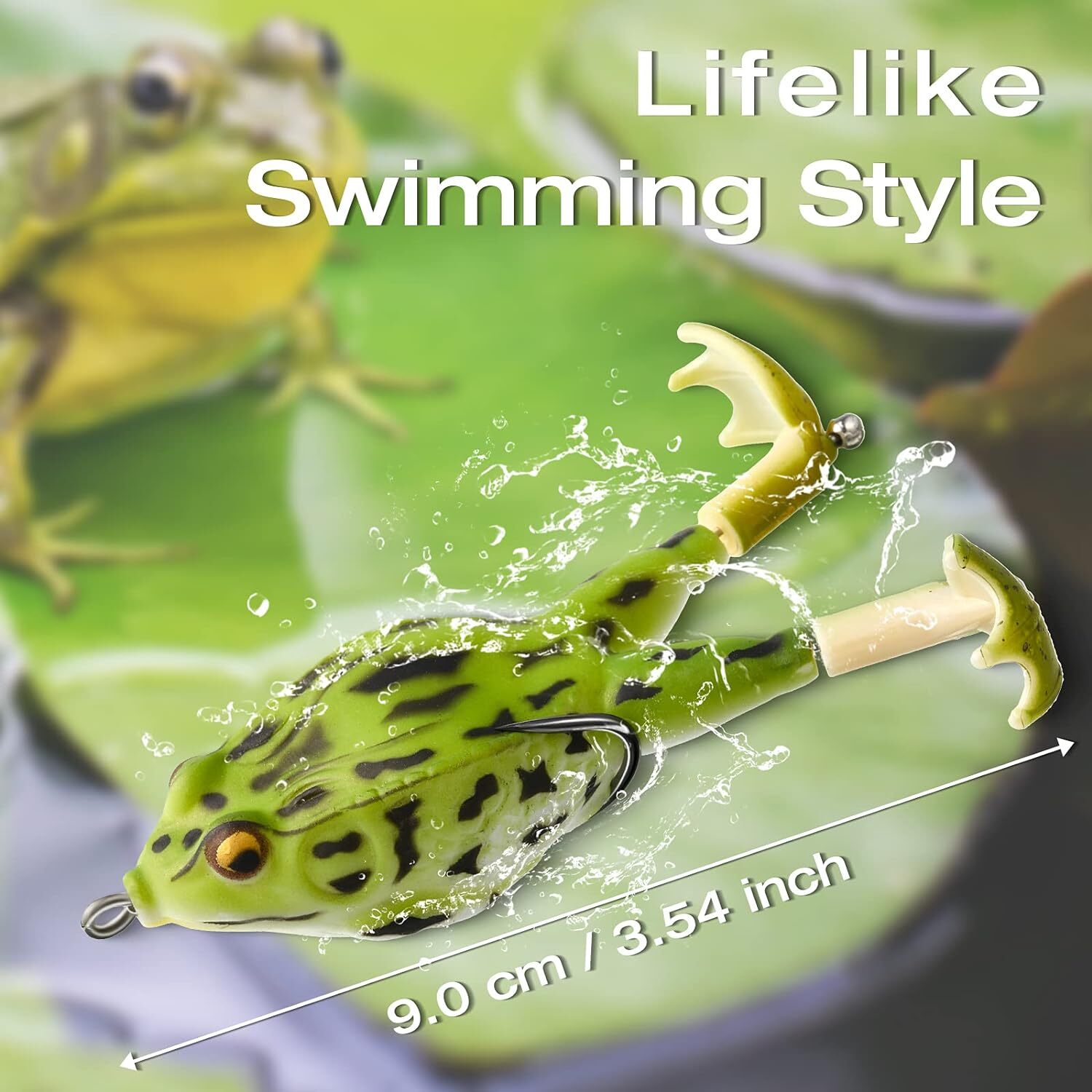 10pcs Topwater Frog Fishing Lure Soft Swimbait Floating Bait 9cm 13.5g - Image 2